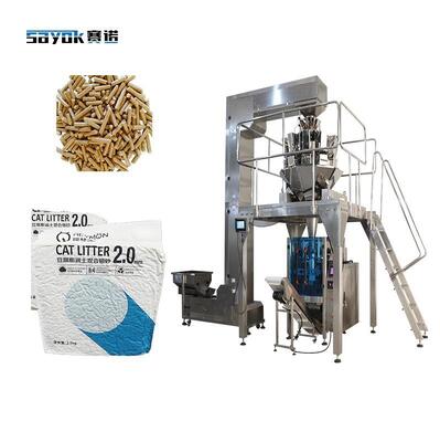 Good price 2.5 كيلوغرامات من قشرة الفول مختلطة مع قمامة القطط الوزن التلقائي VFFS حل التعبئة الفراغية للتخزين السهل الانترنت